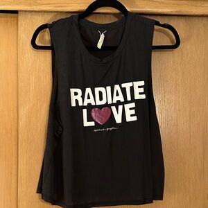 Spiritual Gangster Black 'Radiate Love' Sleeveless Top